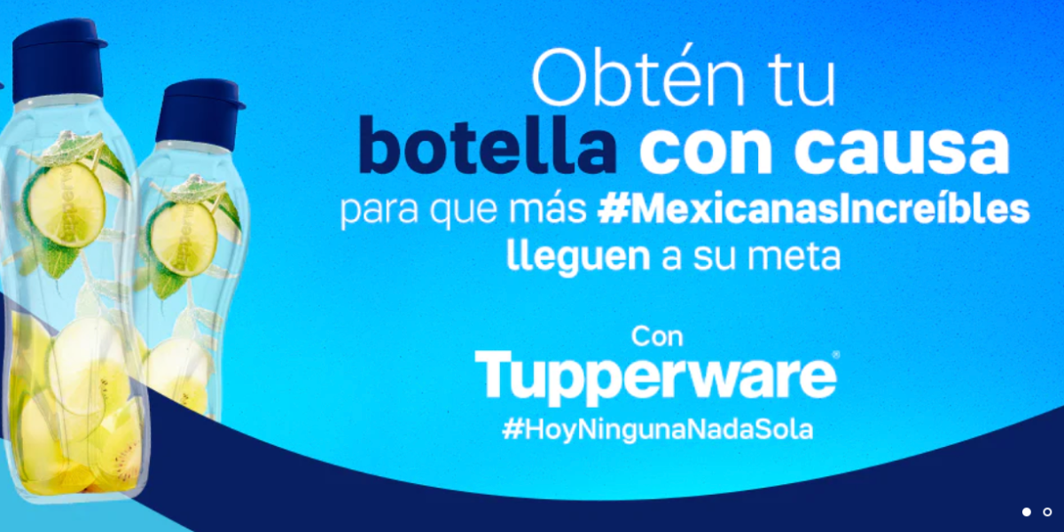 BOTELLA CONMEMORATIVA DE TUPPERWARE EN APOYO AL EQUIPO DE NADO SINCRONIZADO